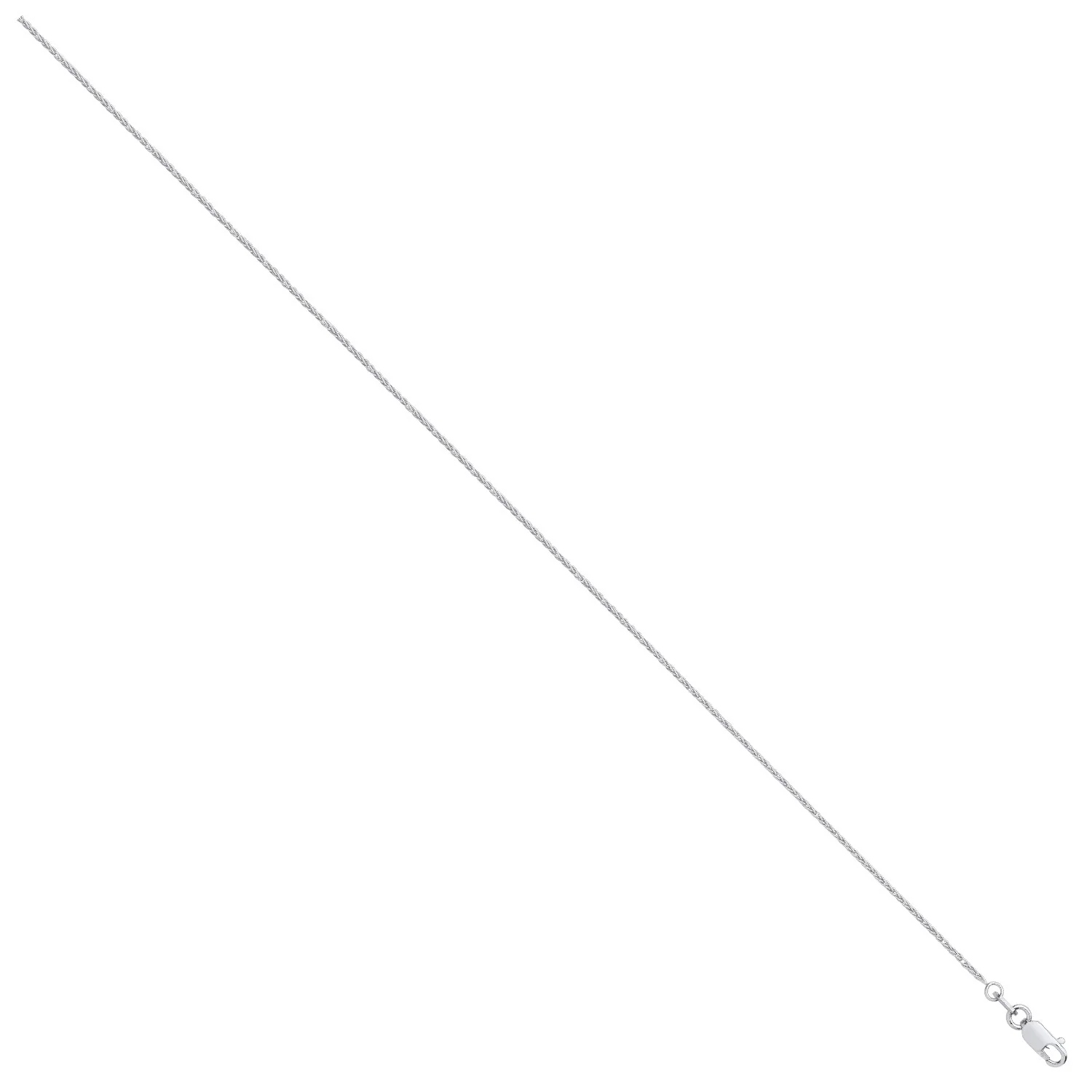 18ct White Gold 1.0mm Spiga Chain