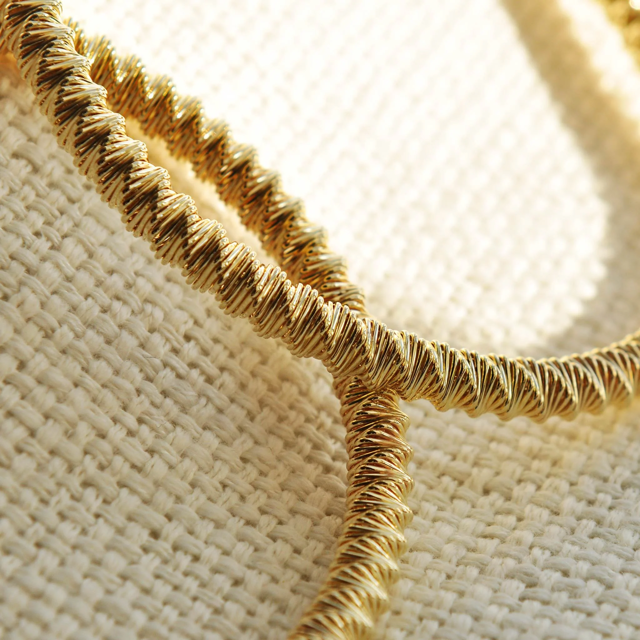 Tara large gold effect hoops - Image 3