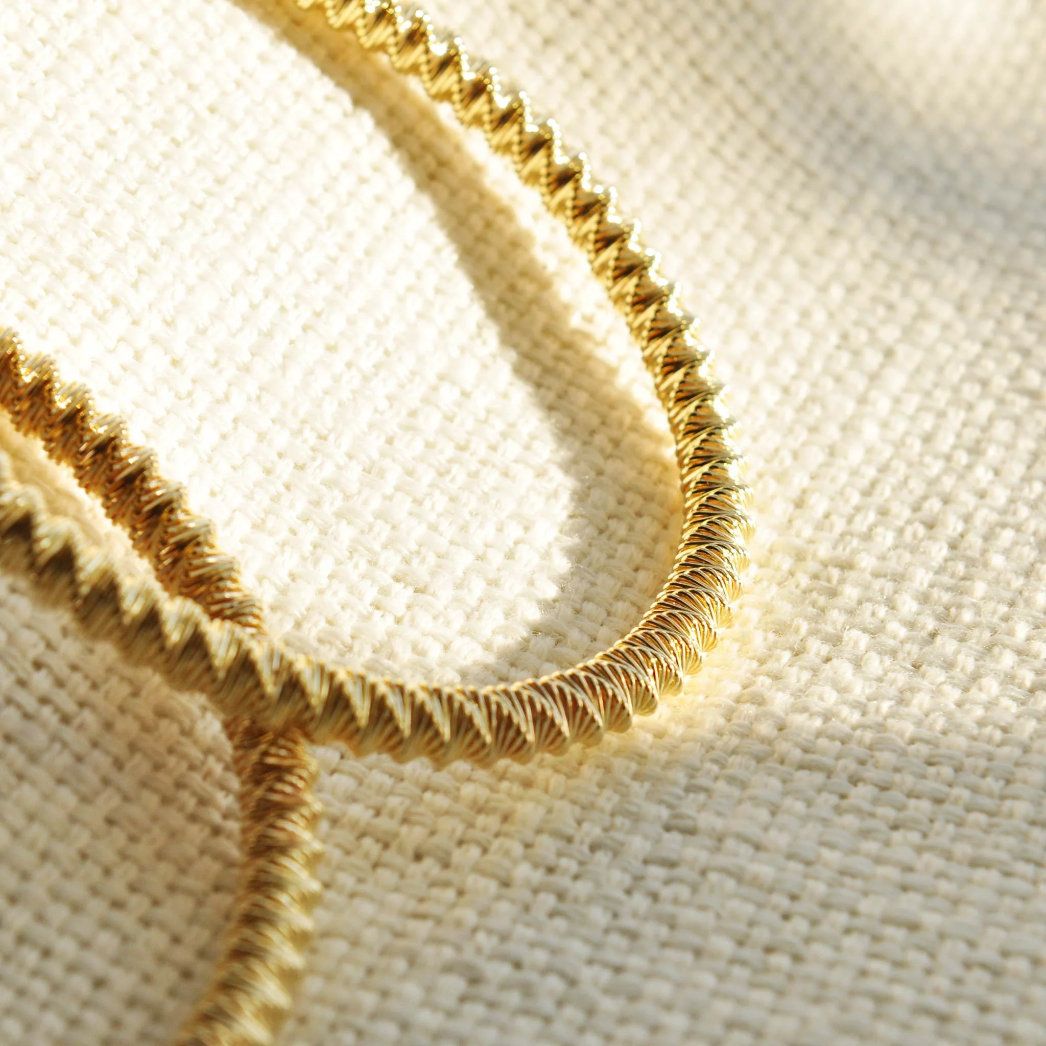 Tara large gold effect hoops - Image 4