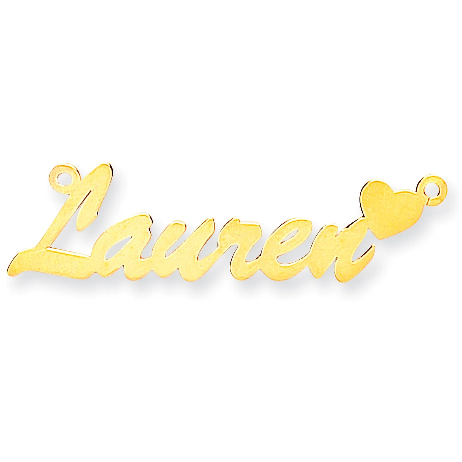 9ct Gold Script Heart Name Necklace