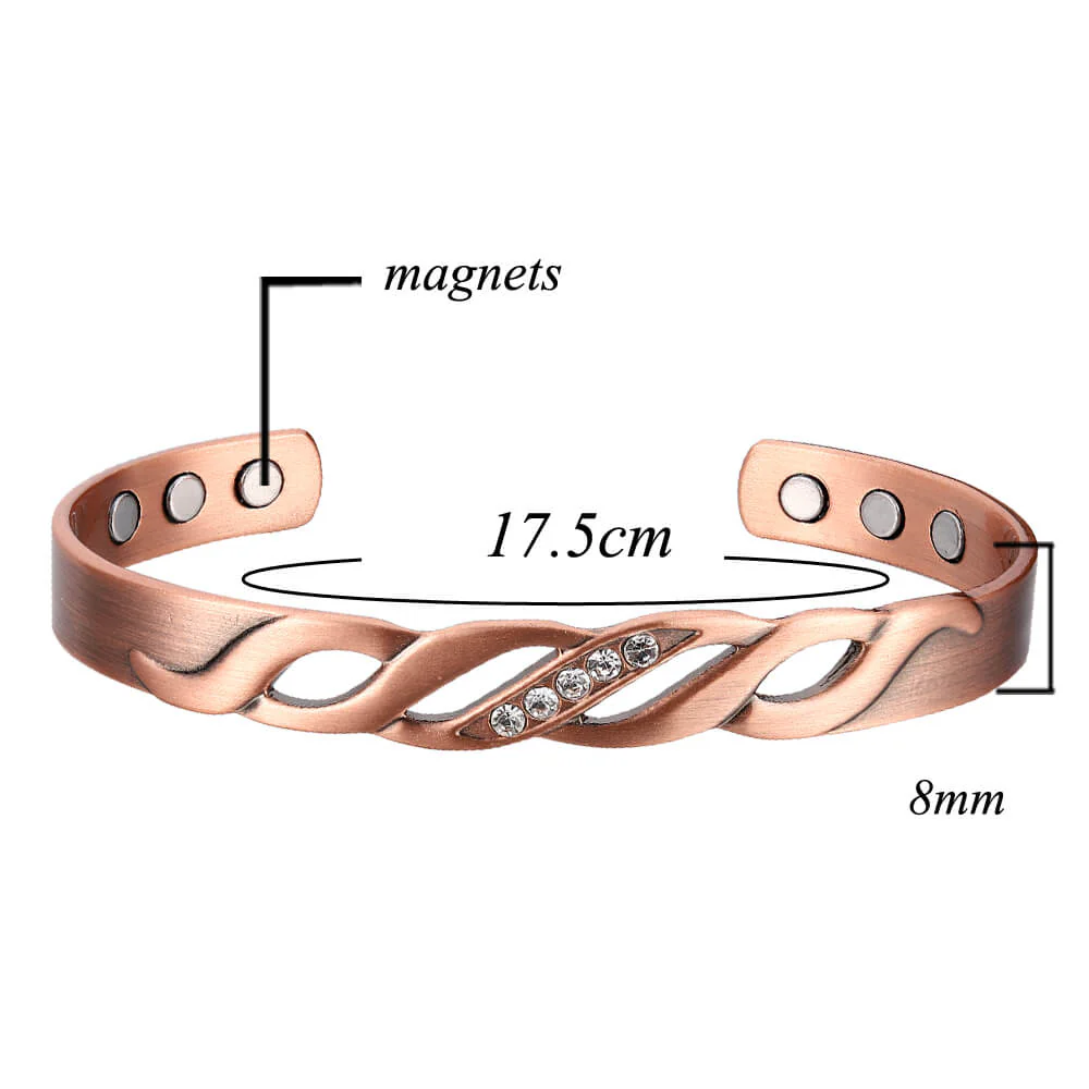 Abby Diamante Copper Bangle - Image 4