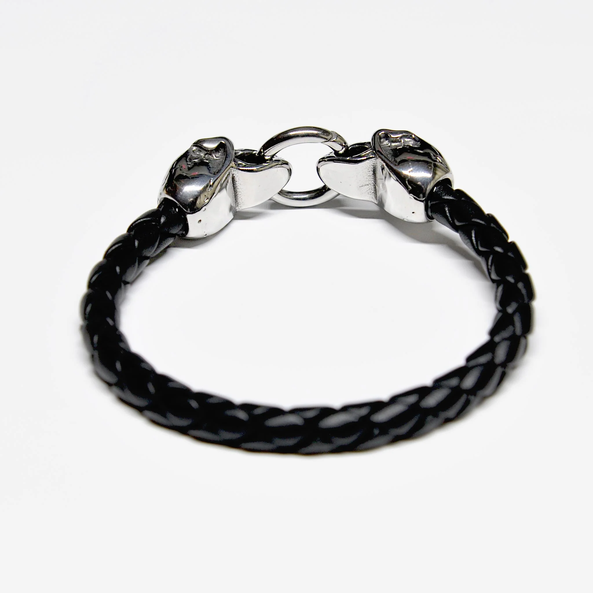 Vegas Skull Leather Bracelet - Image 8