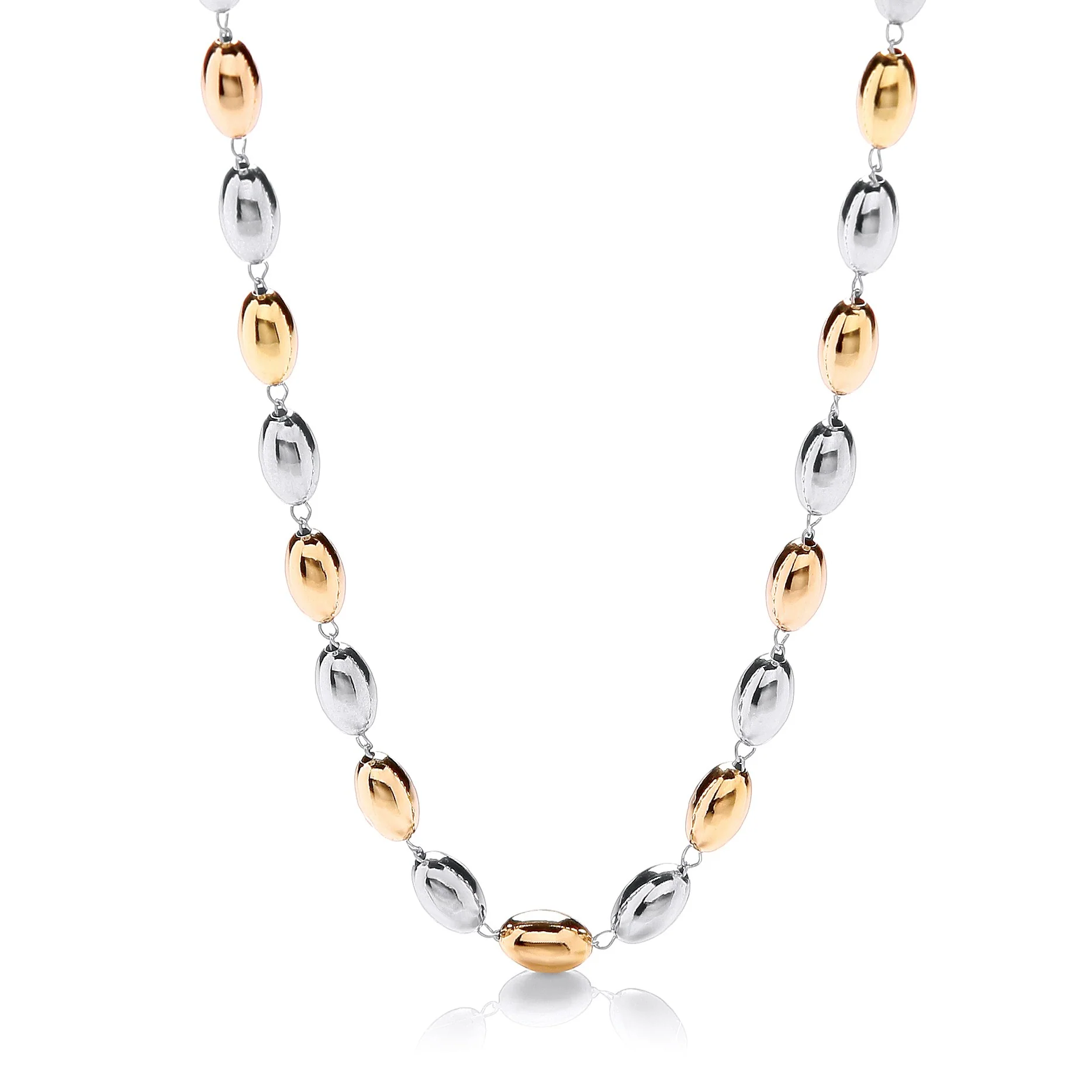 Fancy Two Color Bead Collarette 17"
