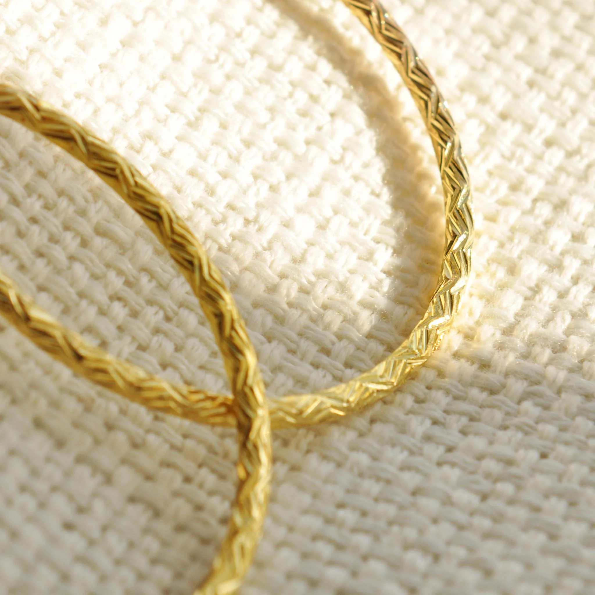 Morgan textured gold effect hoop earrings - Image 3