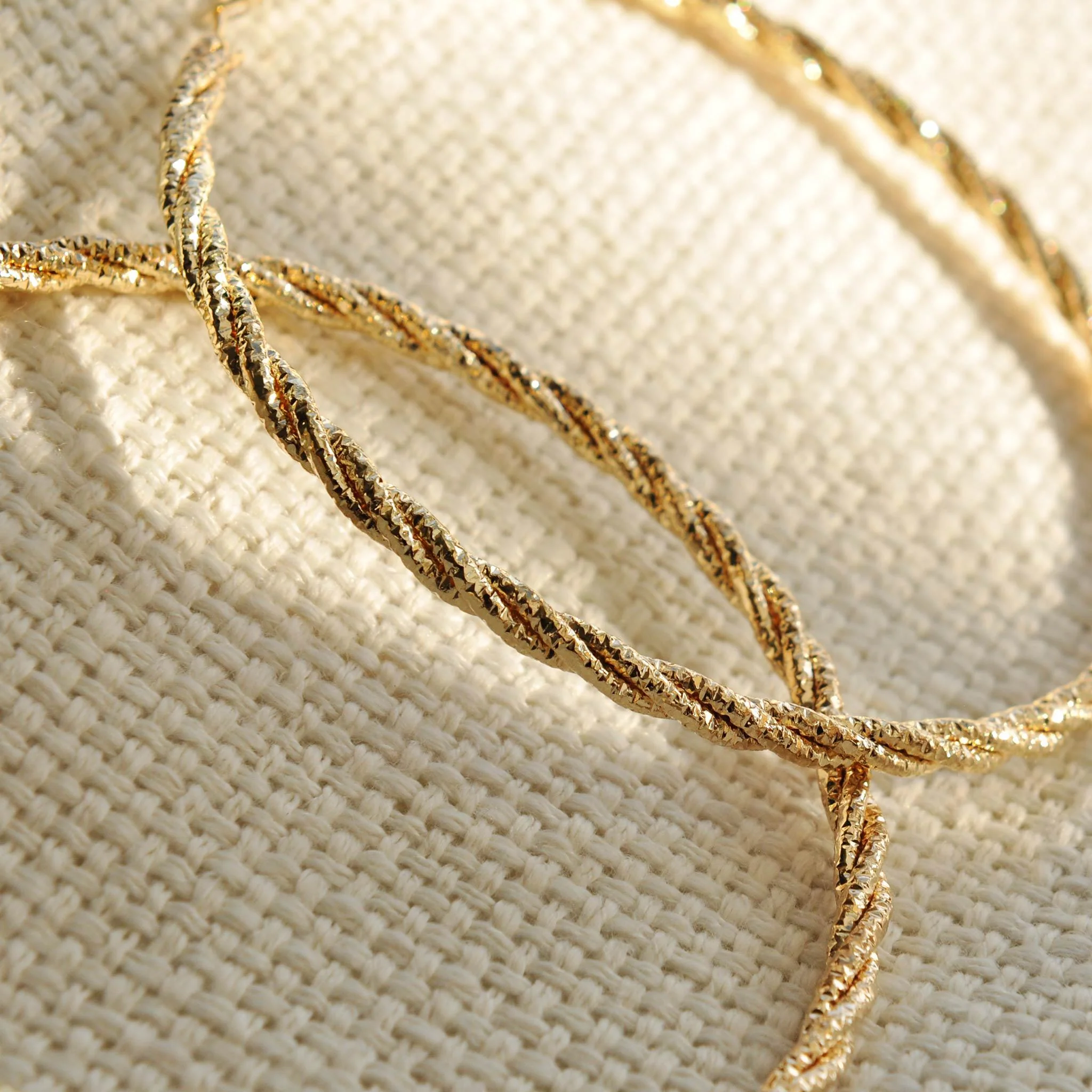 Demi gold effect rope hoops - Image 2