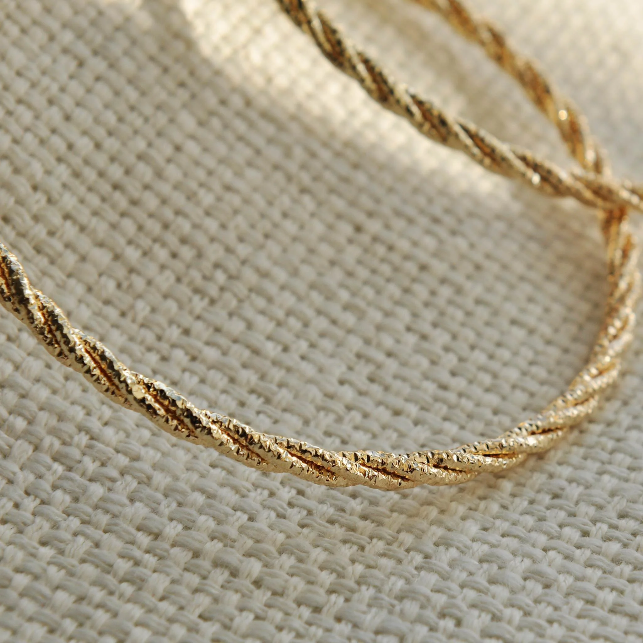 Demi gold effect rope hoops - Image 3
