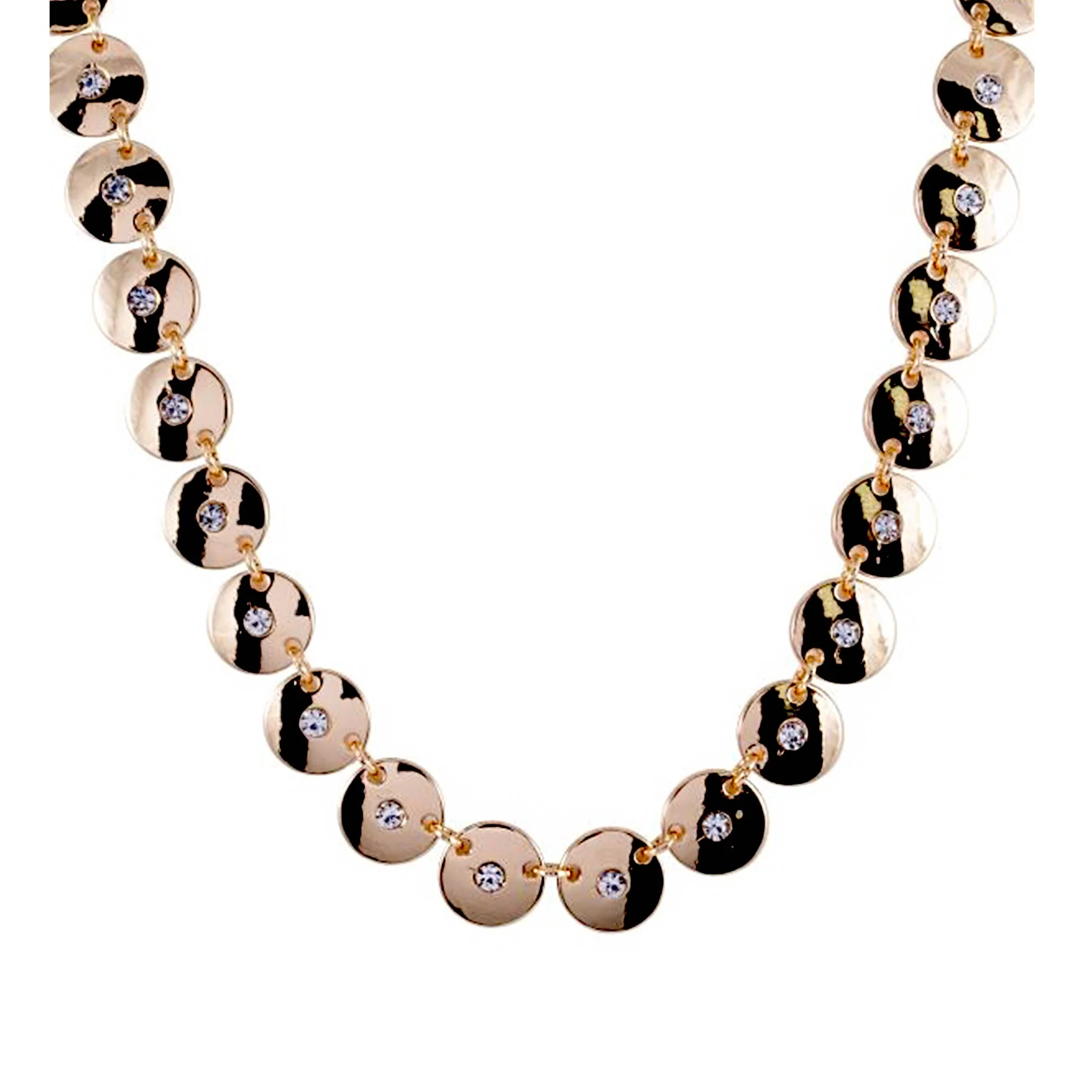 Irina Gold Button Necklace - Image 3