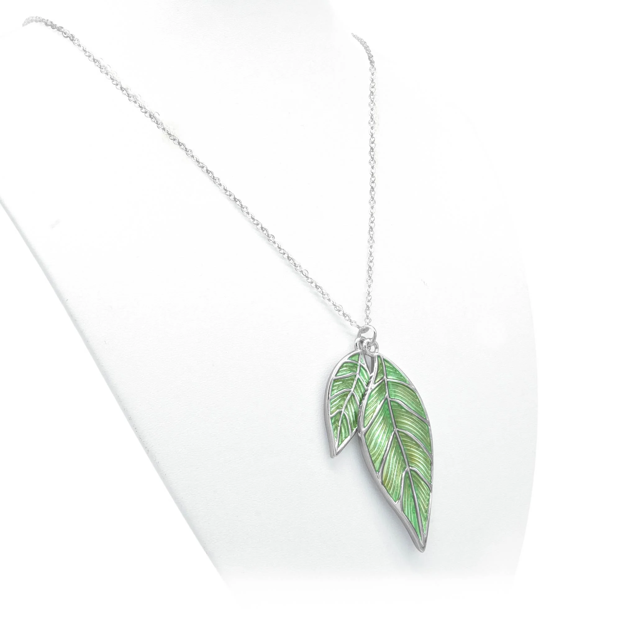Iris twin leaf necklace - Image 4