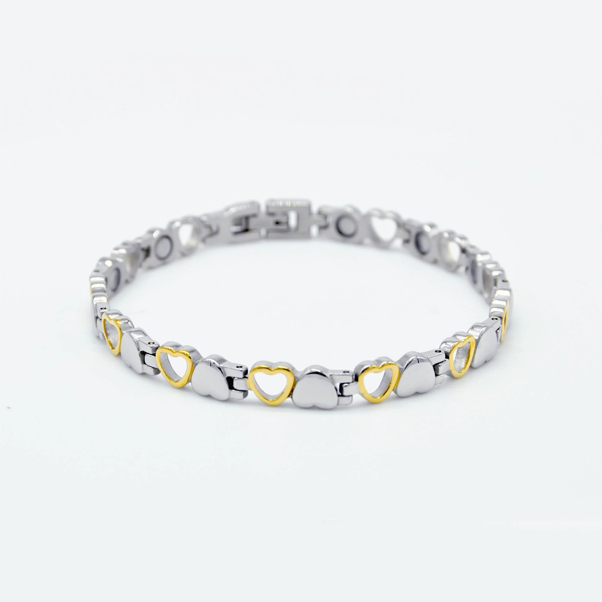 Eve heart silver and gold magnetic bracelet - Image 7