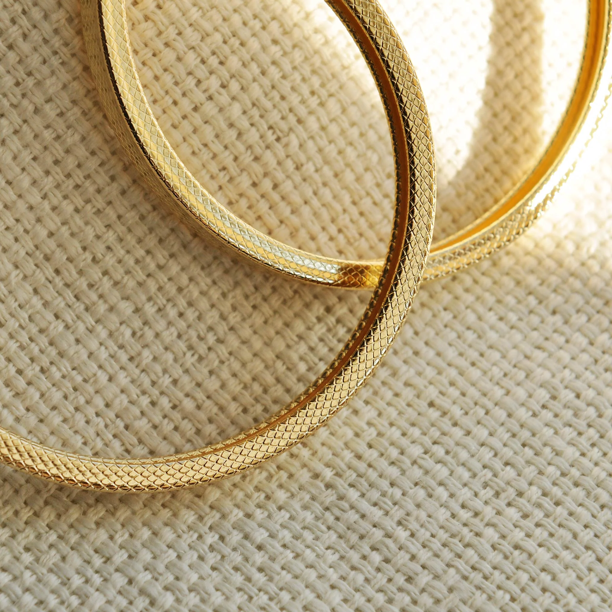 Tina large gold effect hoops - Image 4
