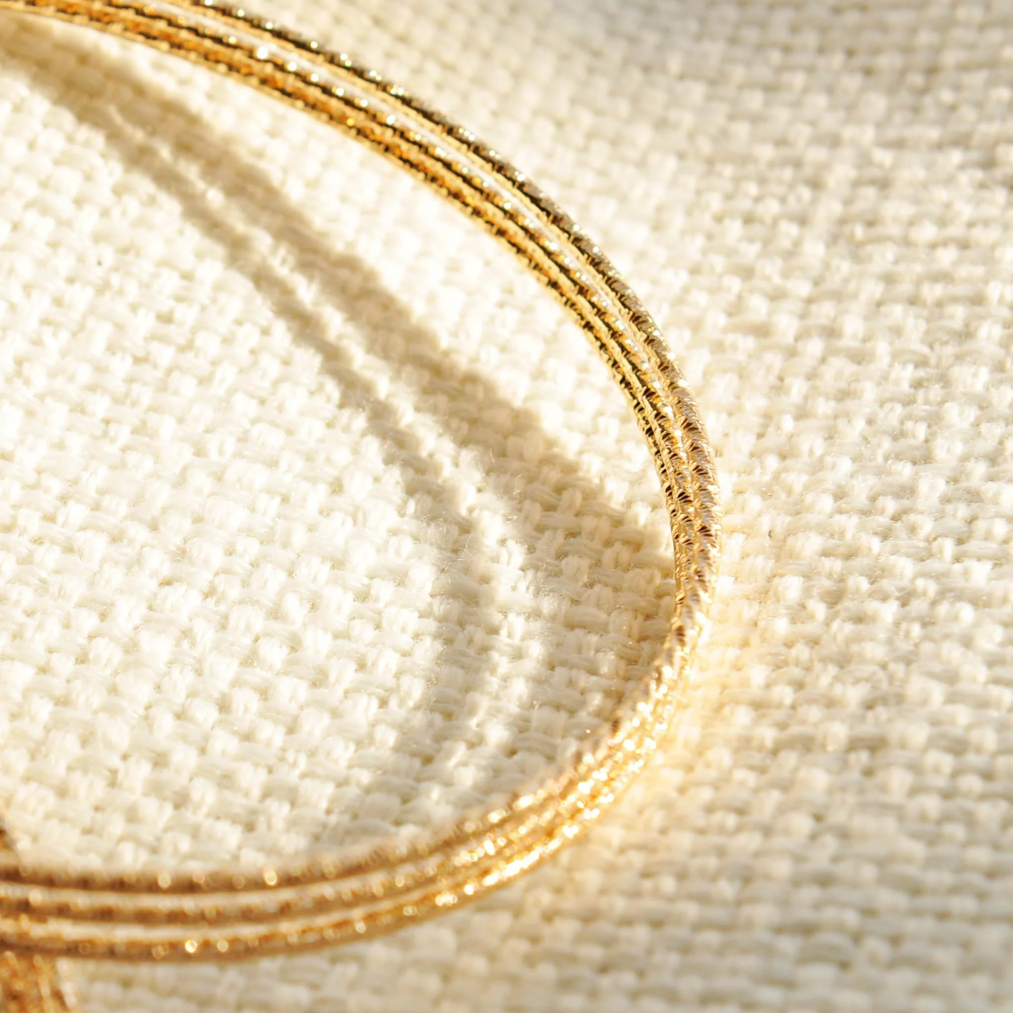 Lola large gold effect hoops - Image 3
