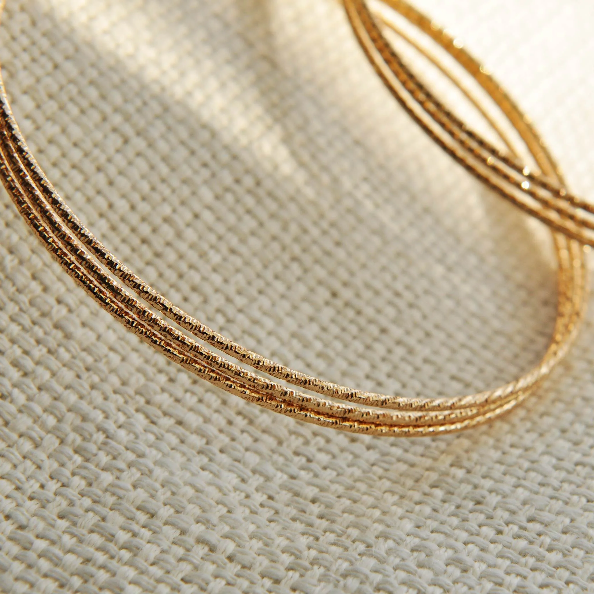 Lola large gold effect hoops - Image 4