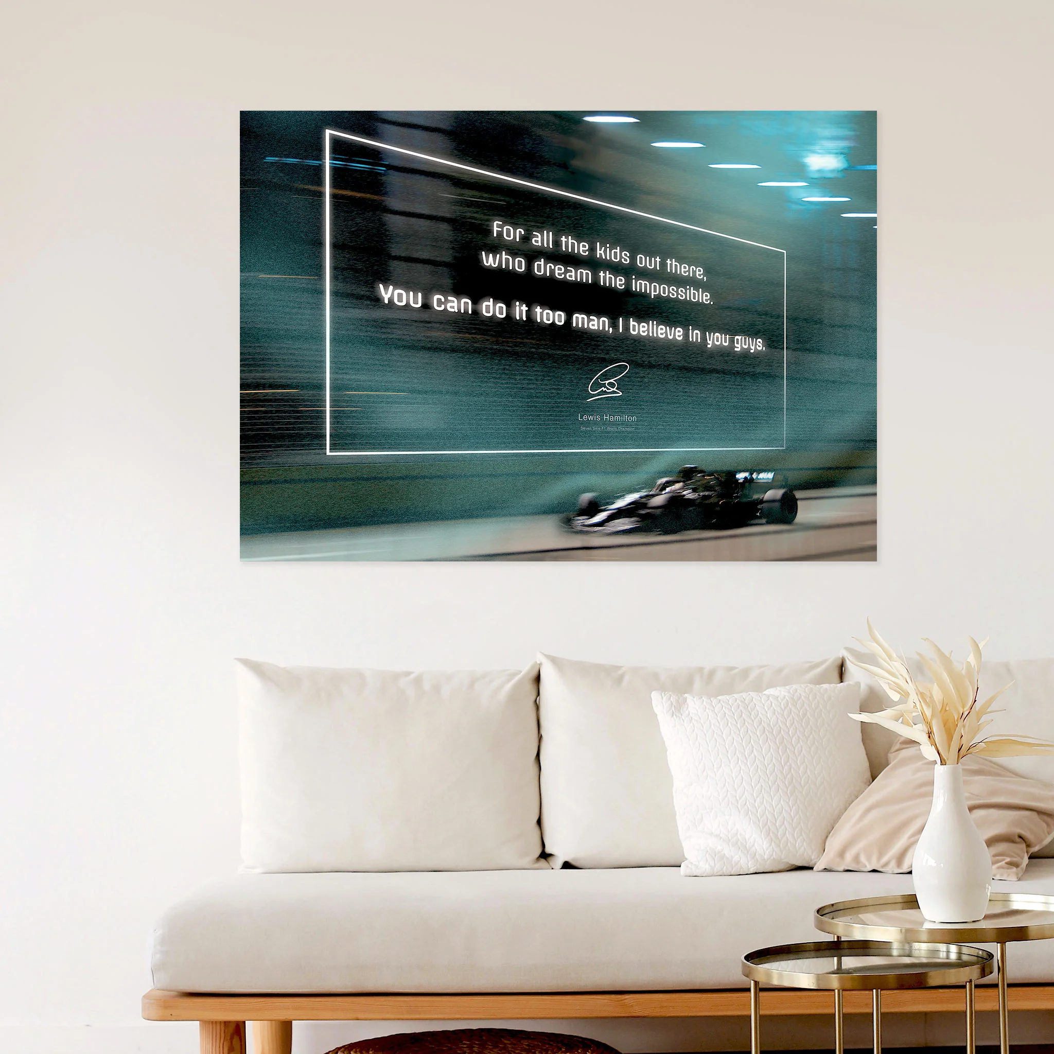 Lewis Hamilton - For all the kids out there, who dream the impossible. You can do it too man, I believe in you guys. - Image 2