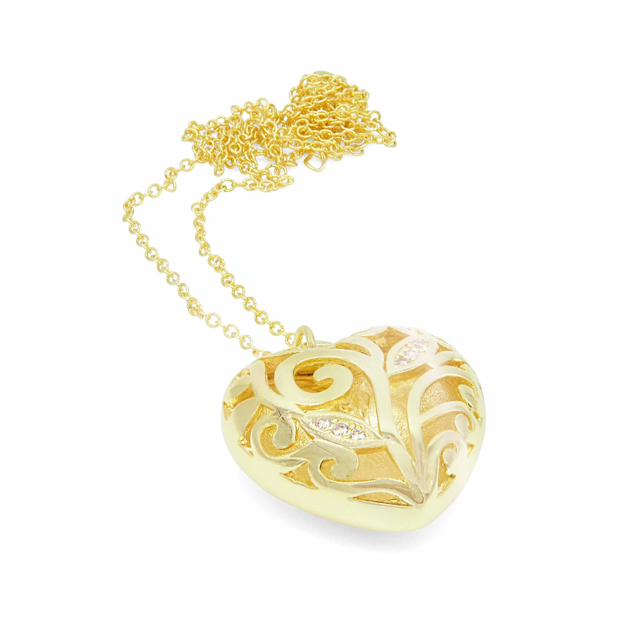 Lily love heart gold and crystal necklace - Image 5