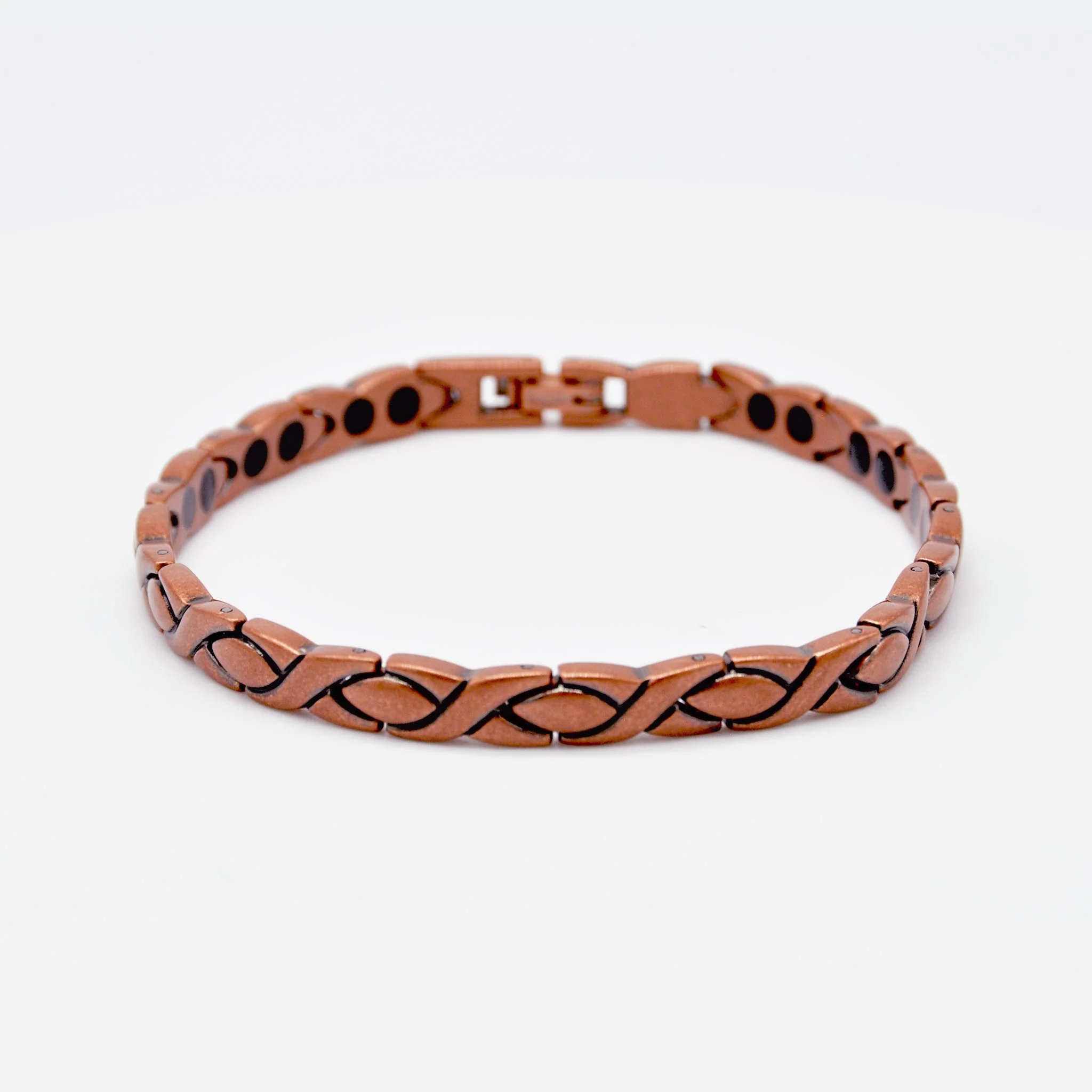Rose copper bracelet with magnets - Image 4