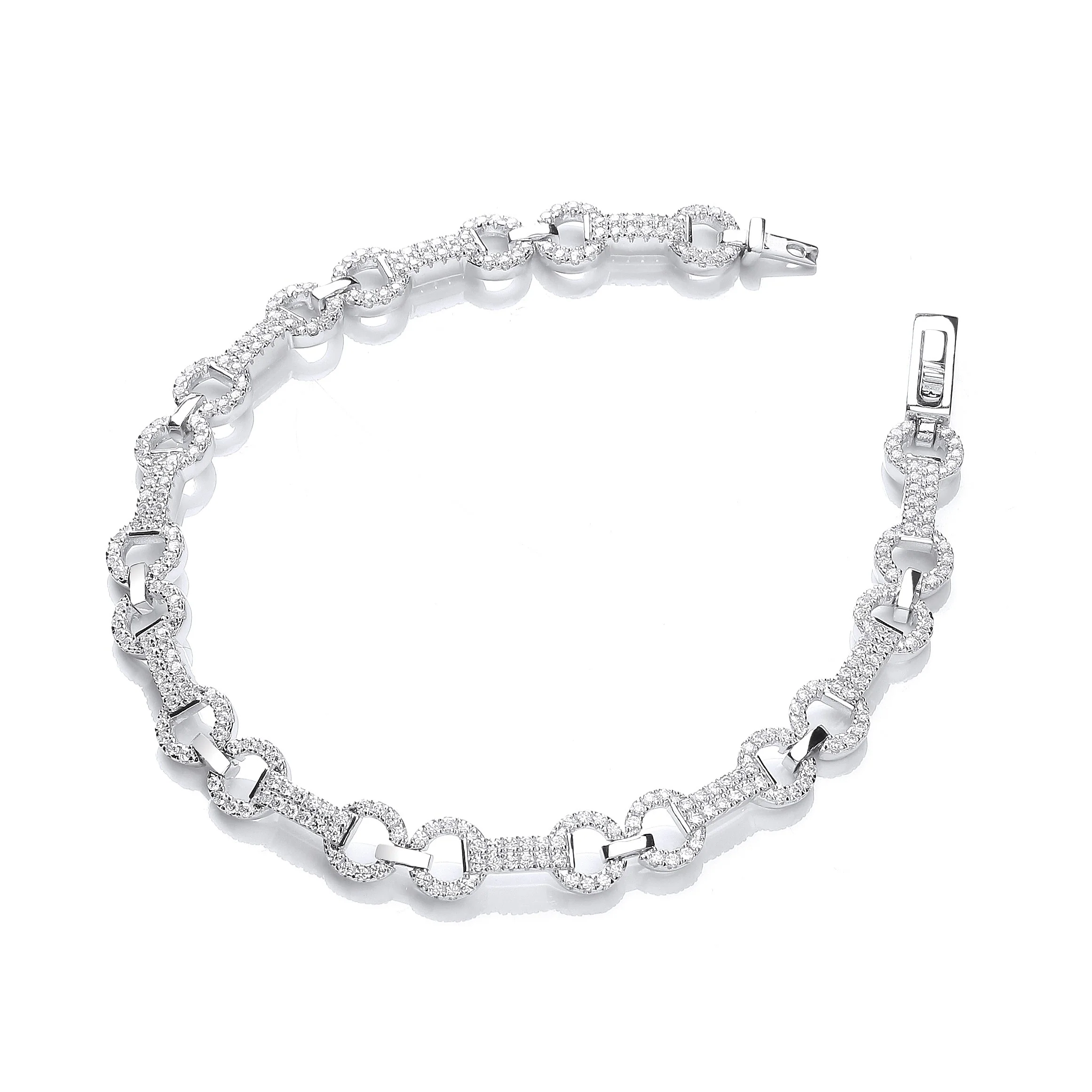Micro Pave' 280 White Cz's Bracelet 7.5"/19cm