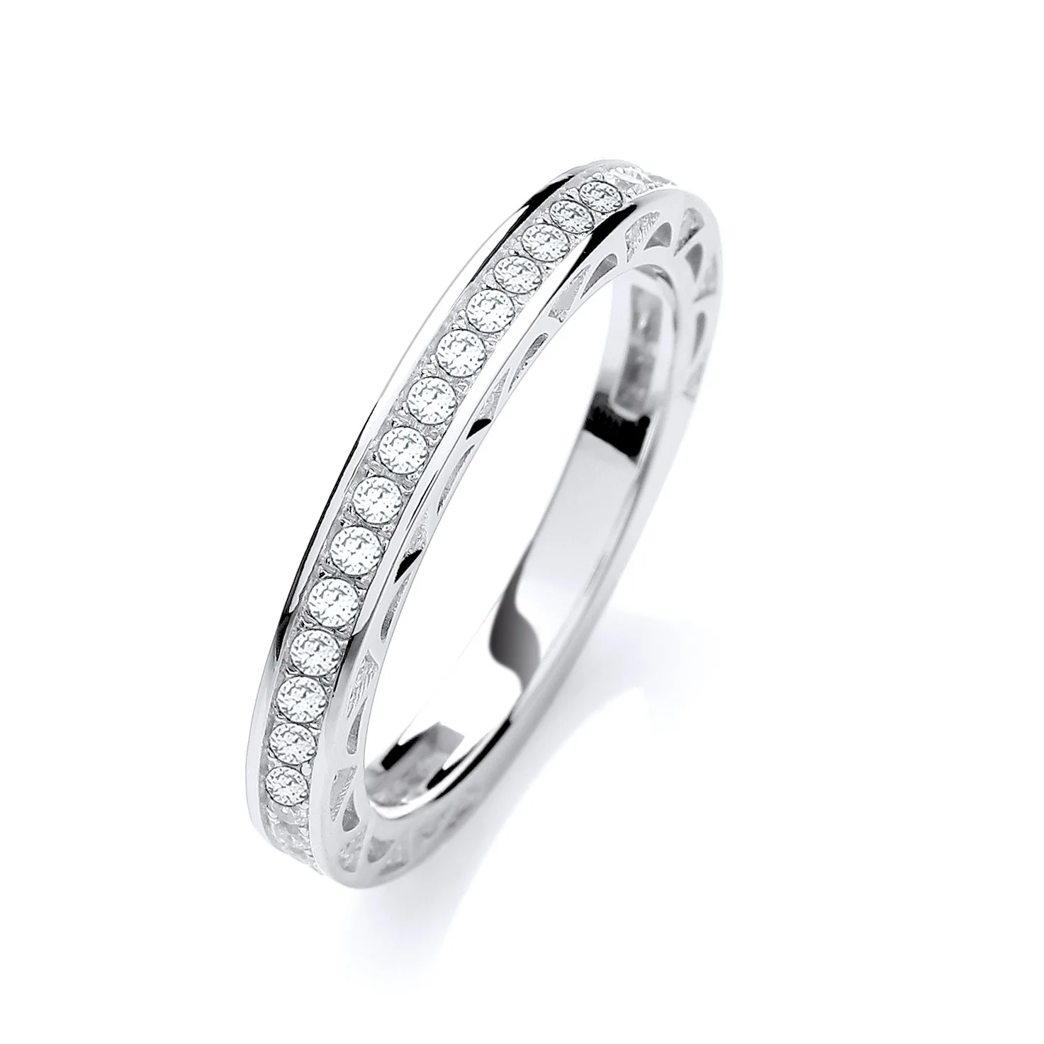 Micro Pave' 3/4 ET Ring Cz