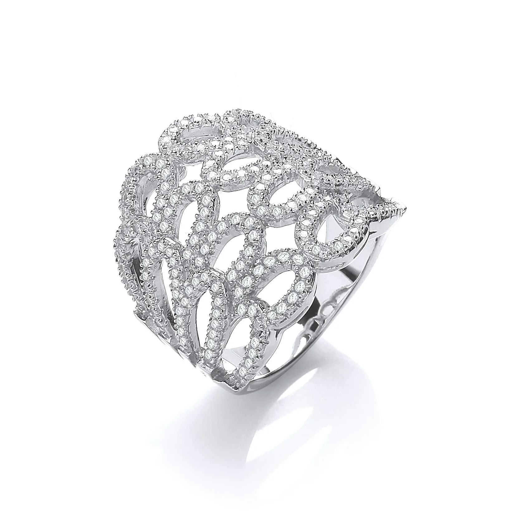 Micro Pave' Cz Fancy Ring