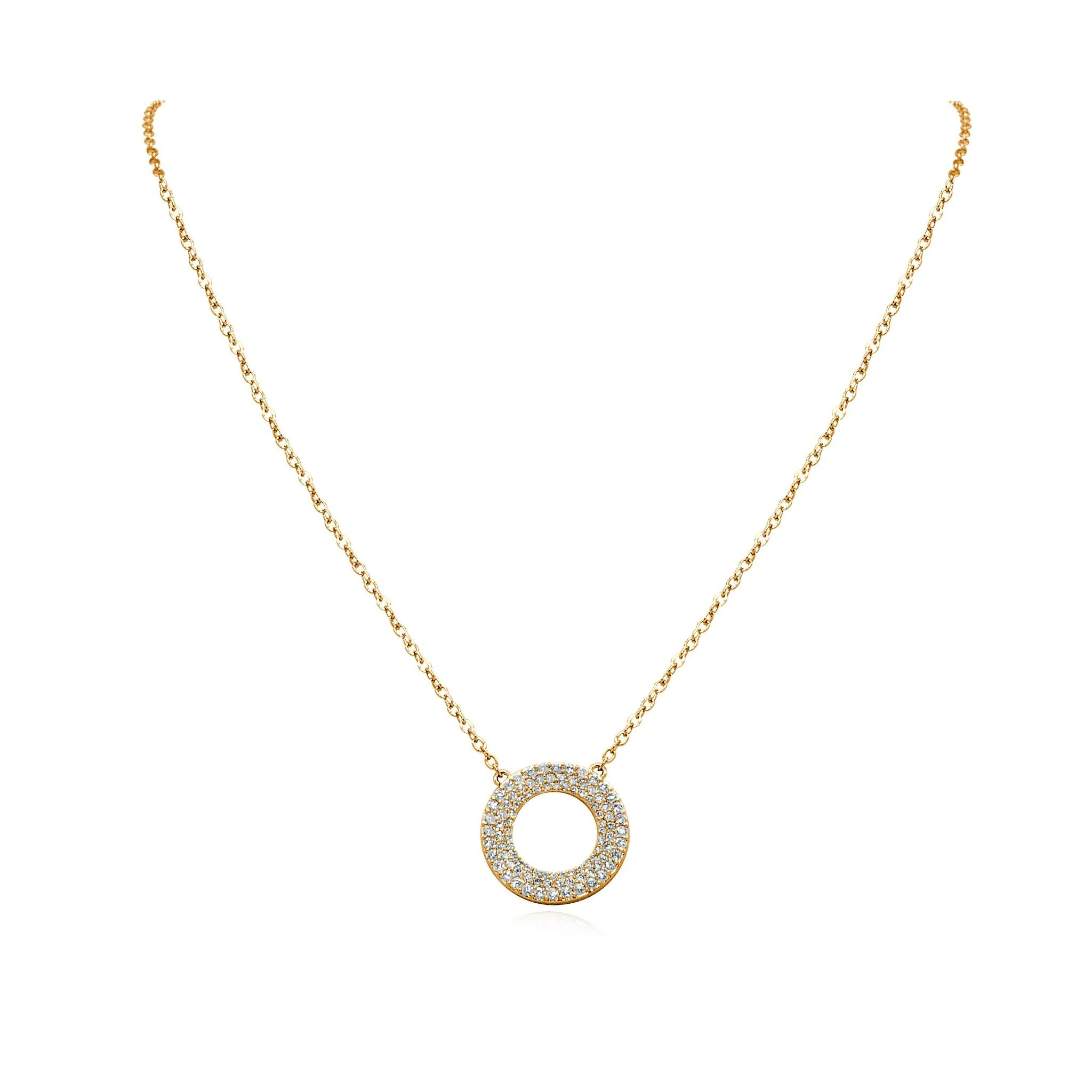 Not over you open circle pendant necklace