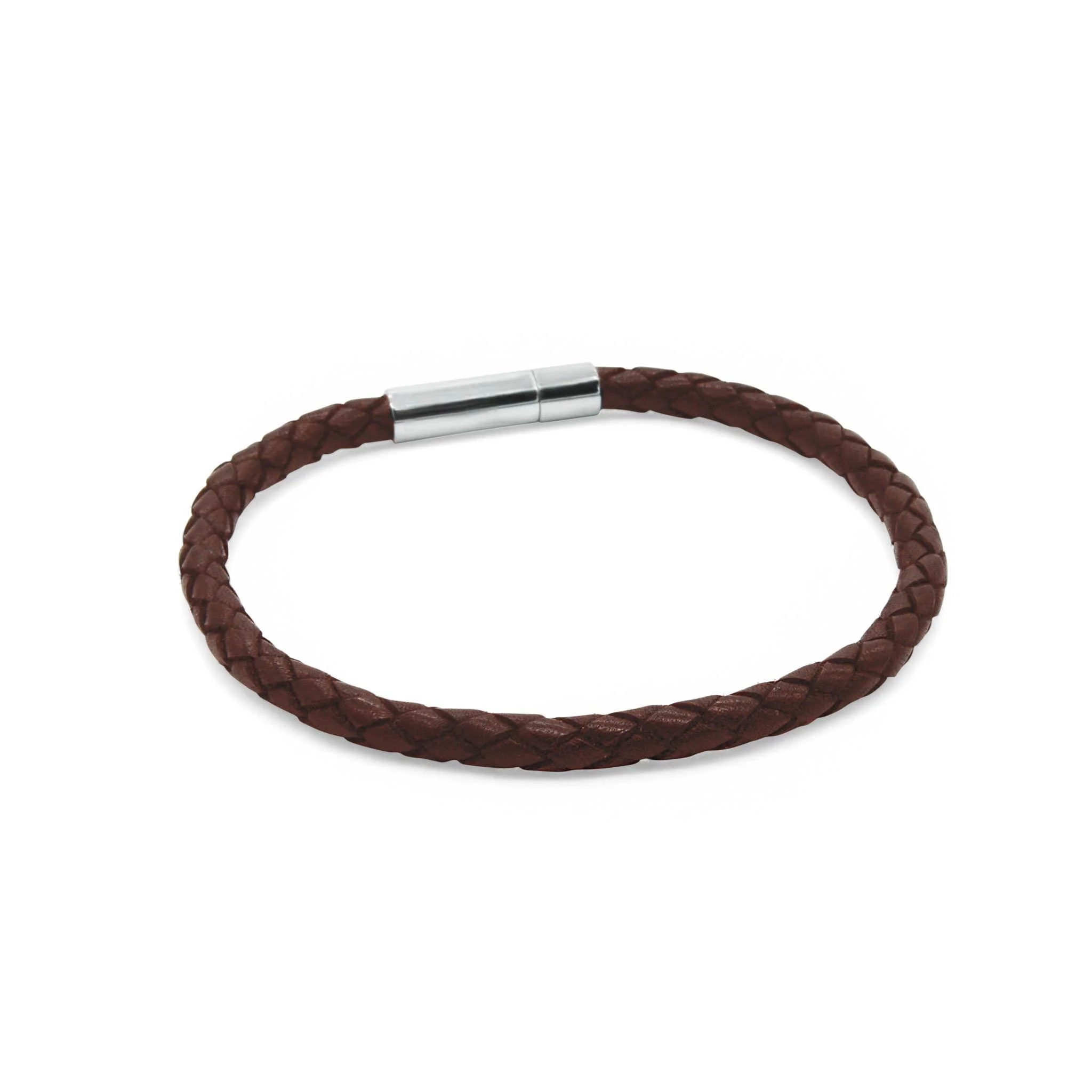 Oxford brown leather braided bracelet | ALPHA™ mens - Image 4