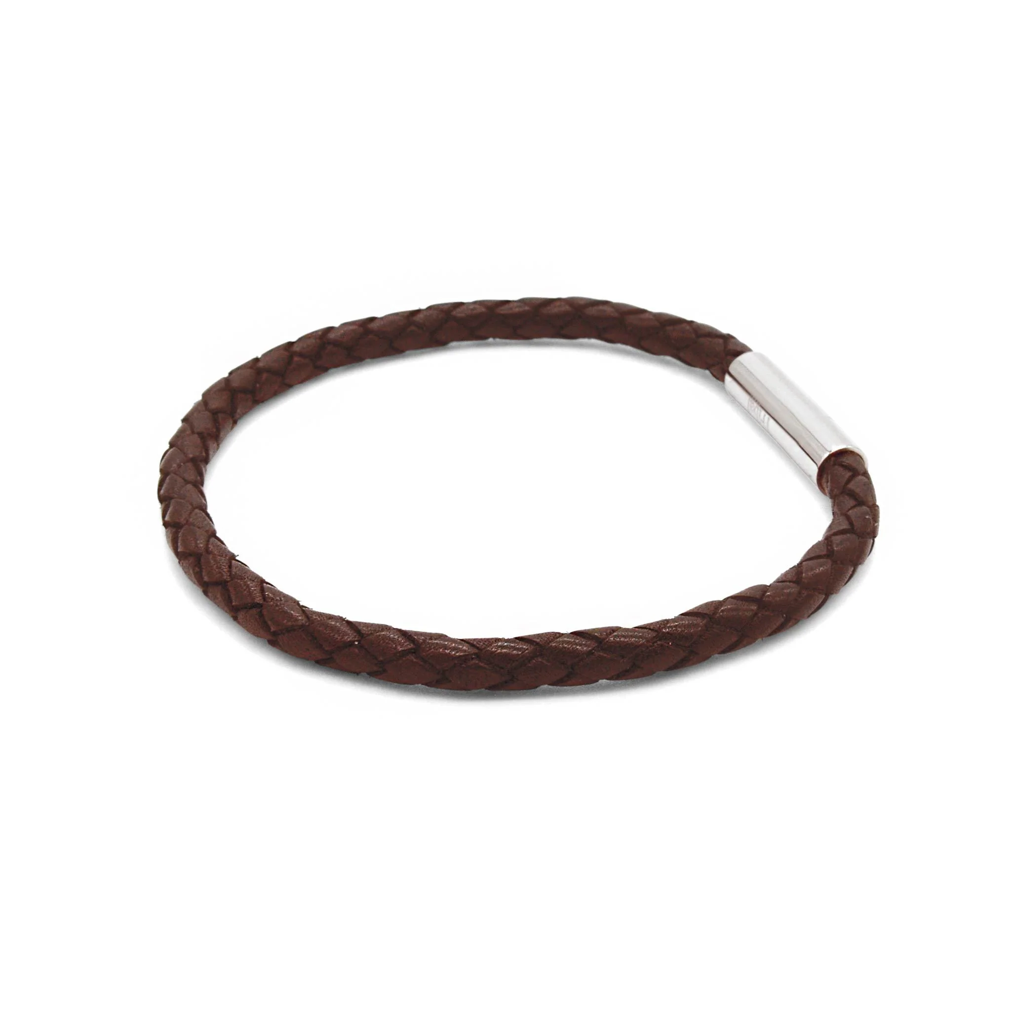 Oxford brown leather braided bracelet | ALPHA™ mens - Image 5