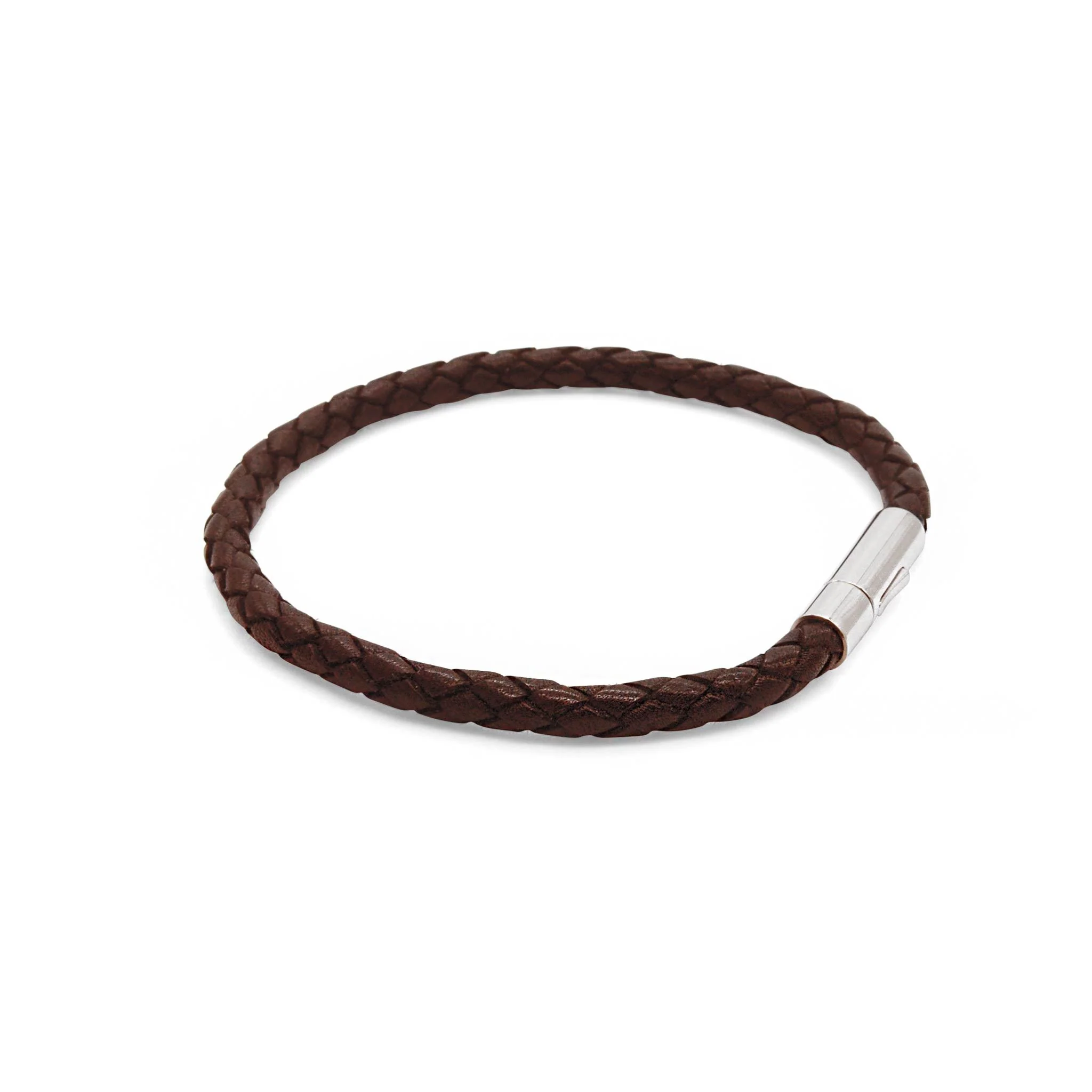 Oxford brown leather braided bracelet | ALPHA™ mens - Image 6
