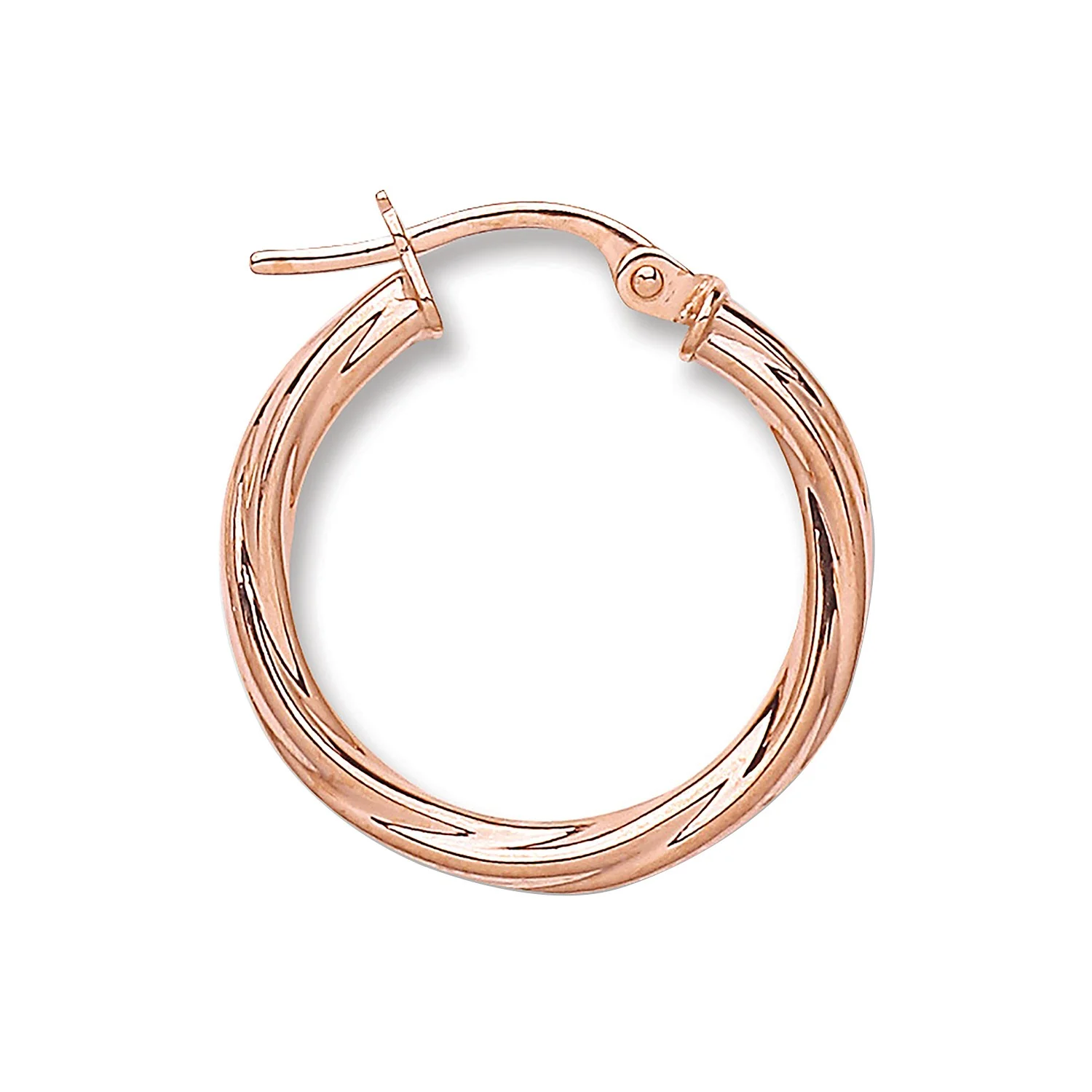 Rose Gold 20mm Twisted Hoop Earrings