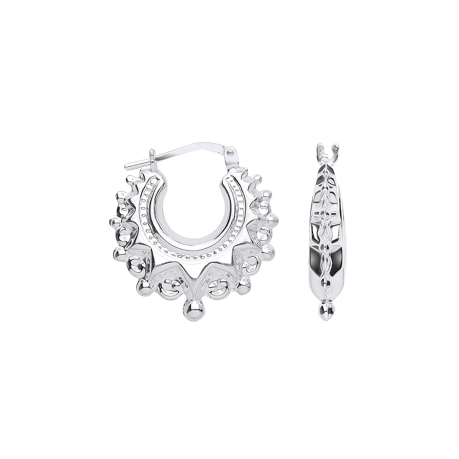 Silver 19.5mm Fancy Creoles