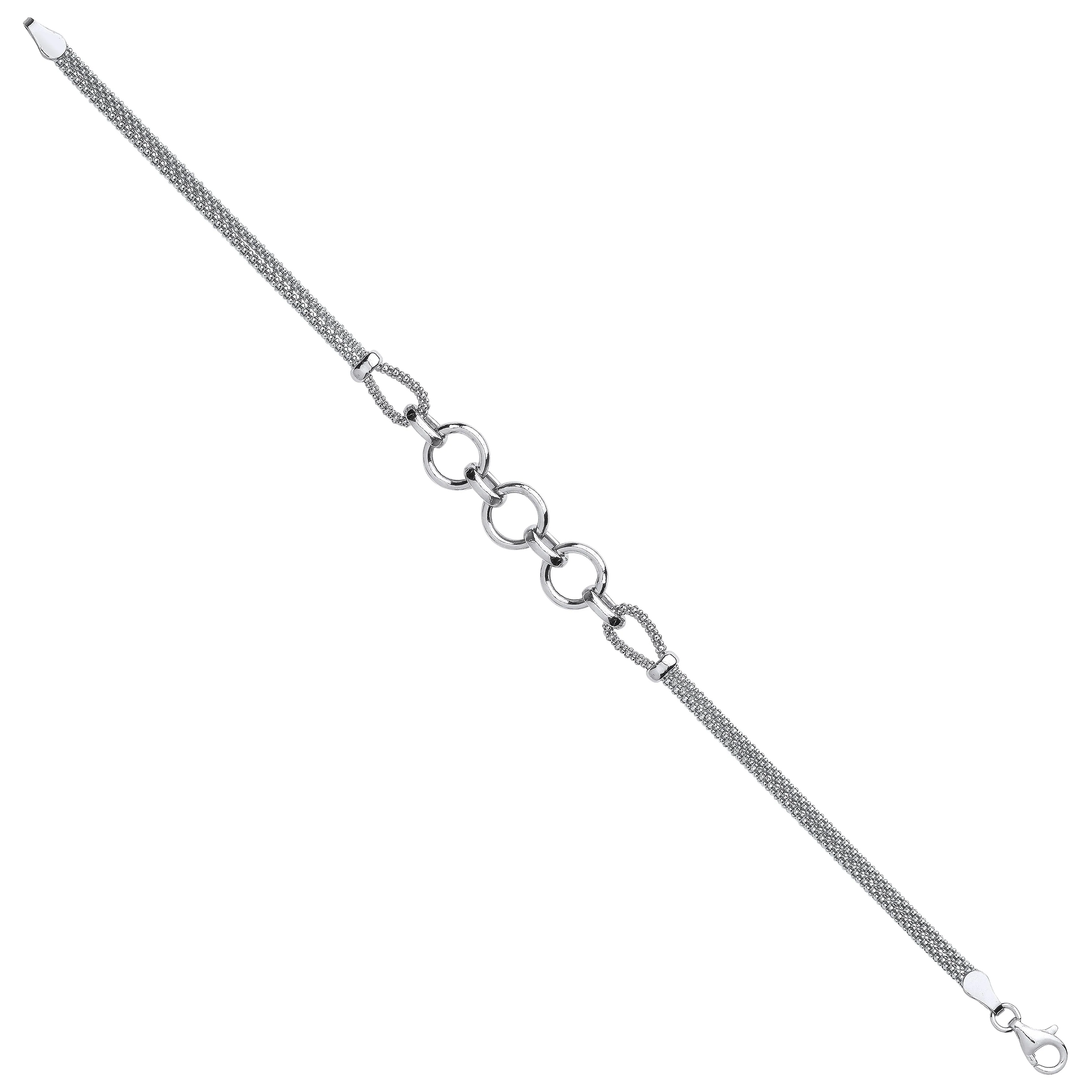 Silver 3 circles of trust bracelet