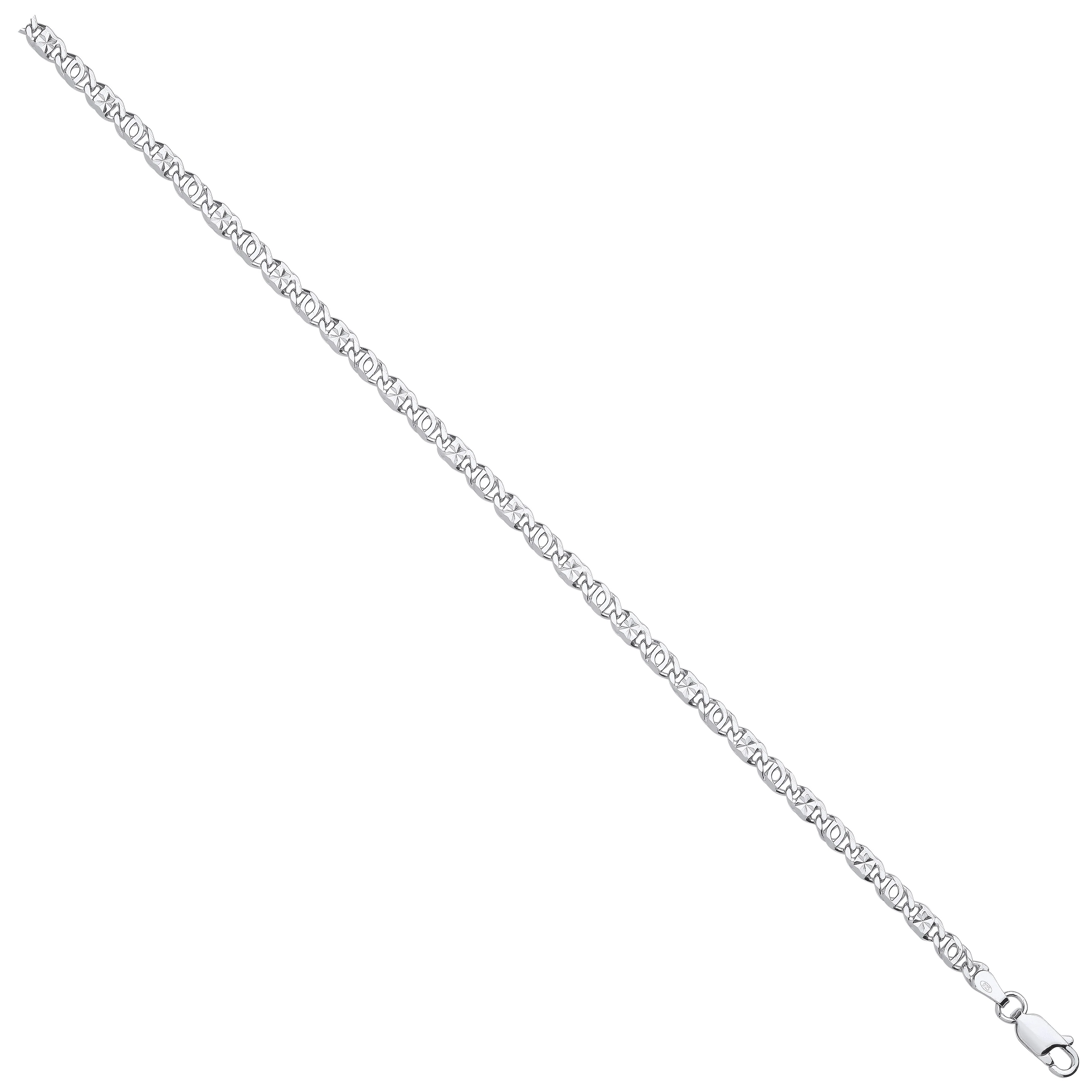 Silver Anchor Chain with StarStamp
