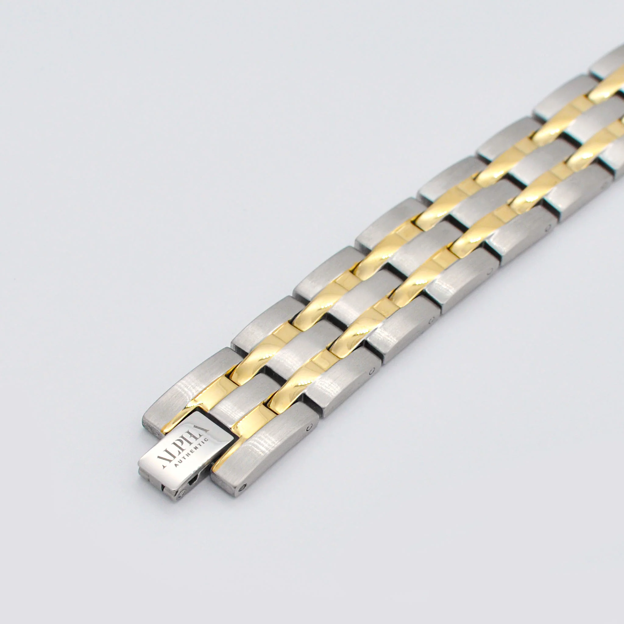 Ramon silver and gold magnetic bracelet - Image 6