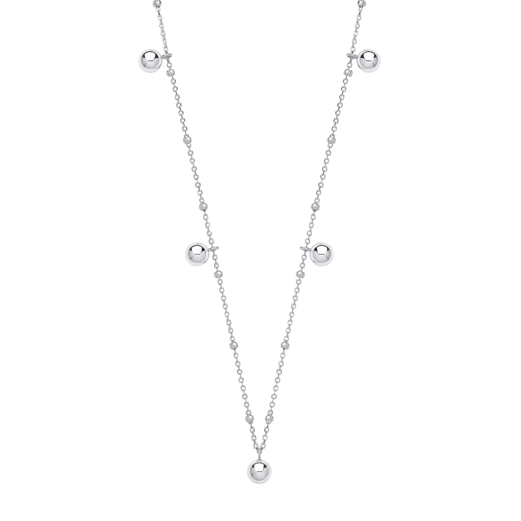 Silver Ball  Necklace