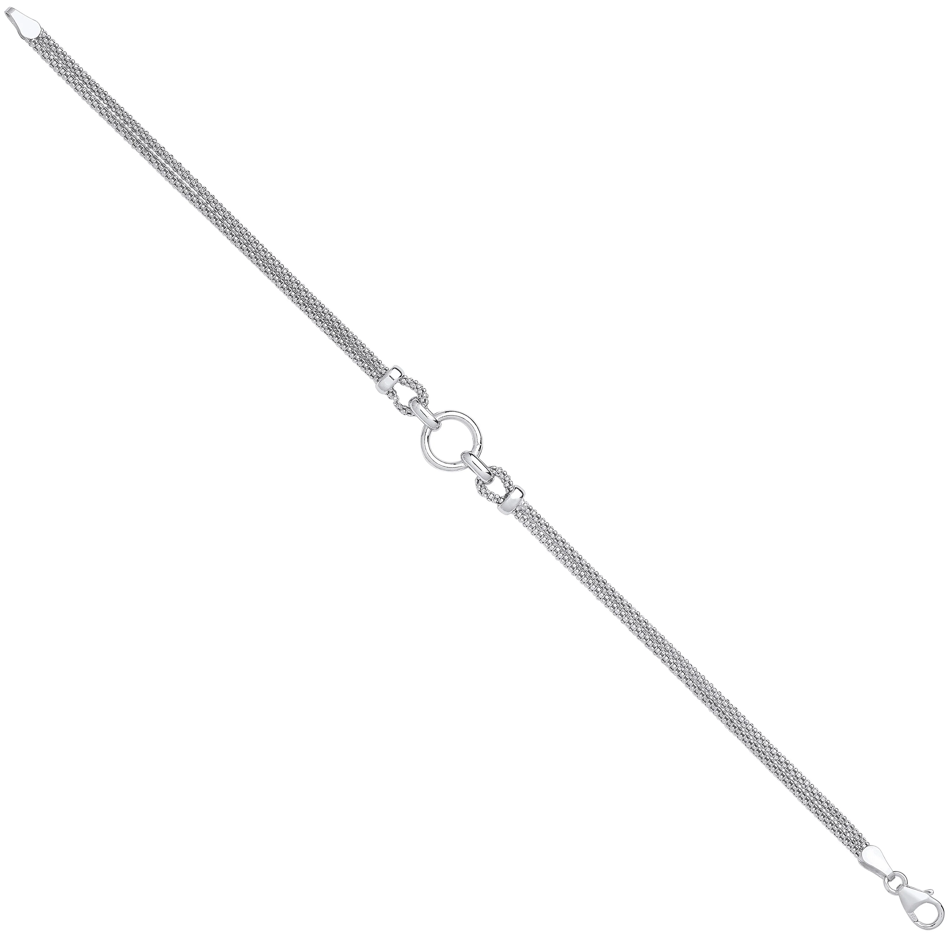 Silver Circle Ladies Bracelet