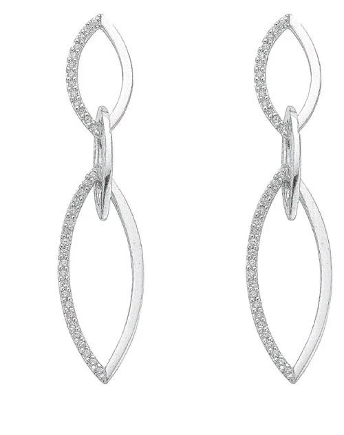 Silver Fancy Cz Drops