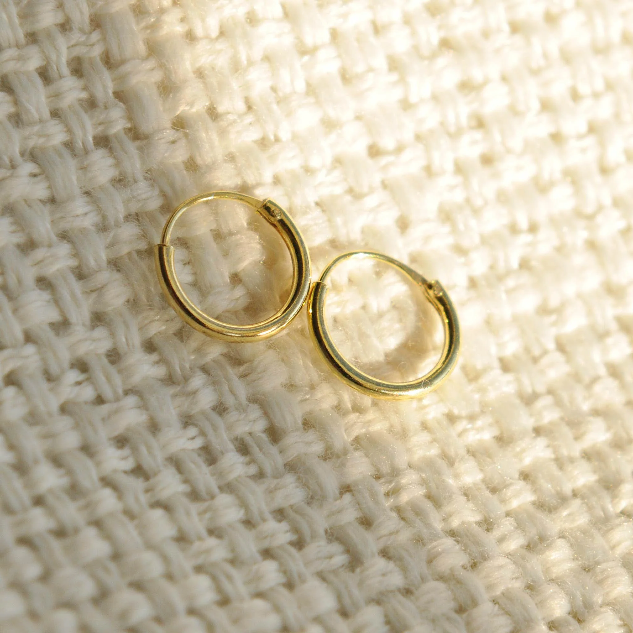 Phoenix 9mm gold effect huggie hoops