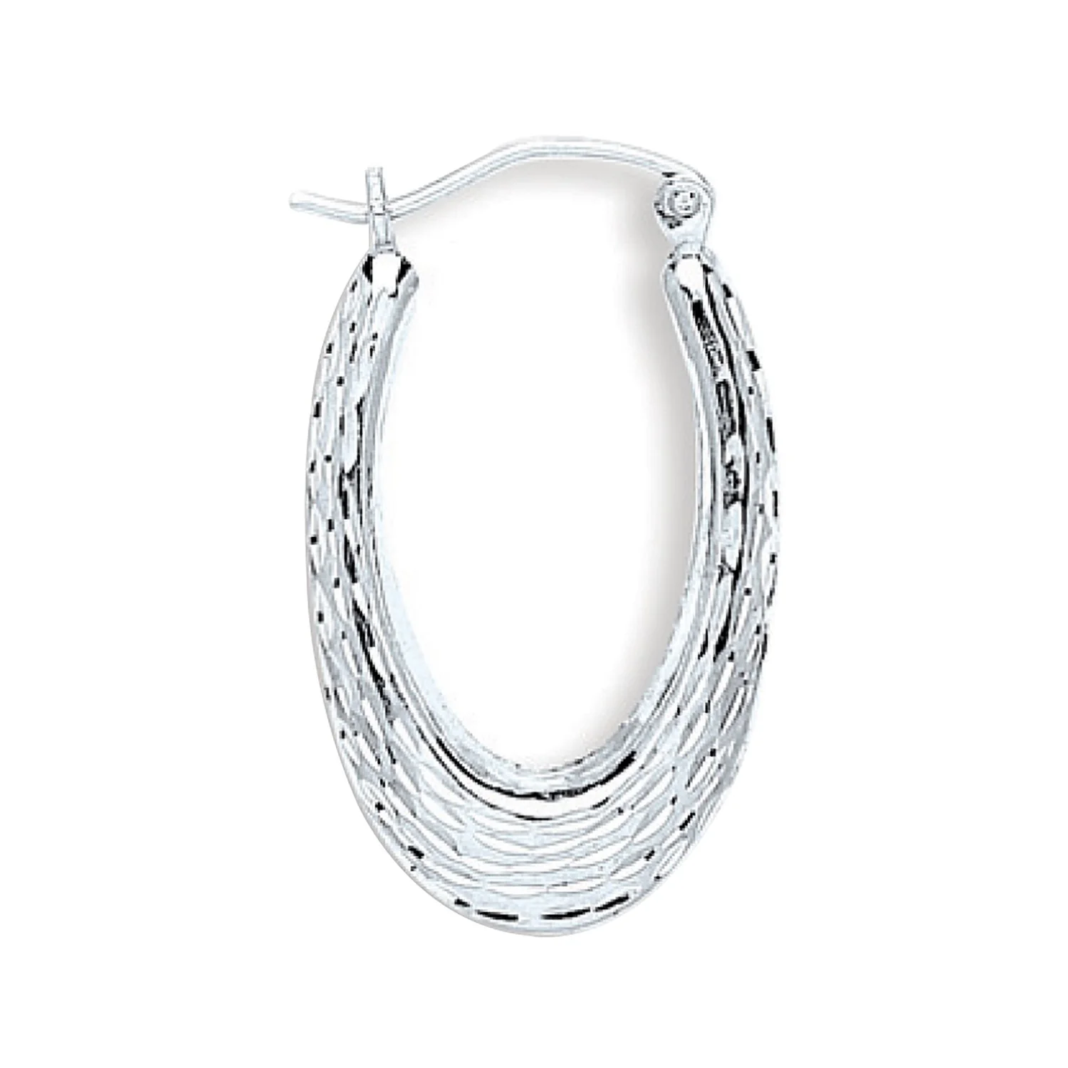 White Gold D/C Creoles