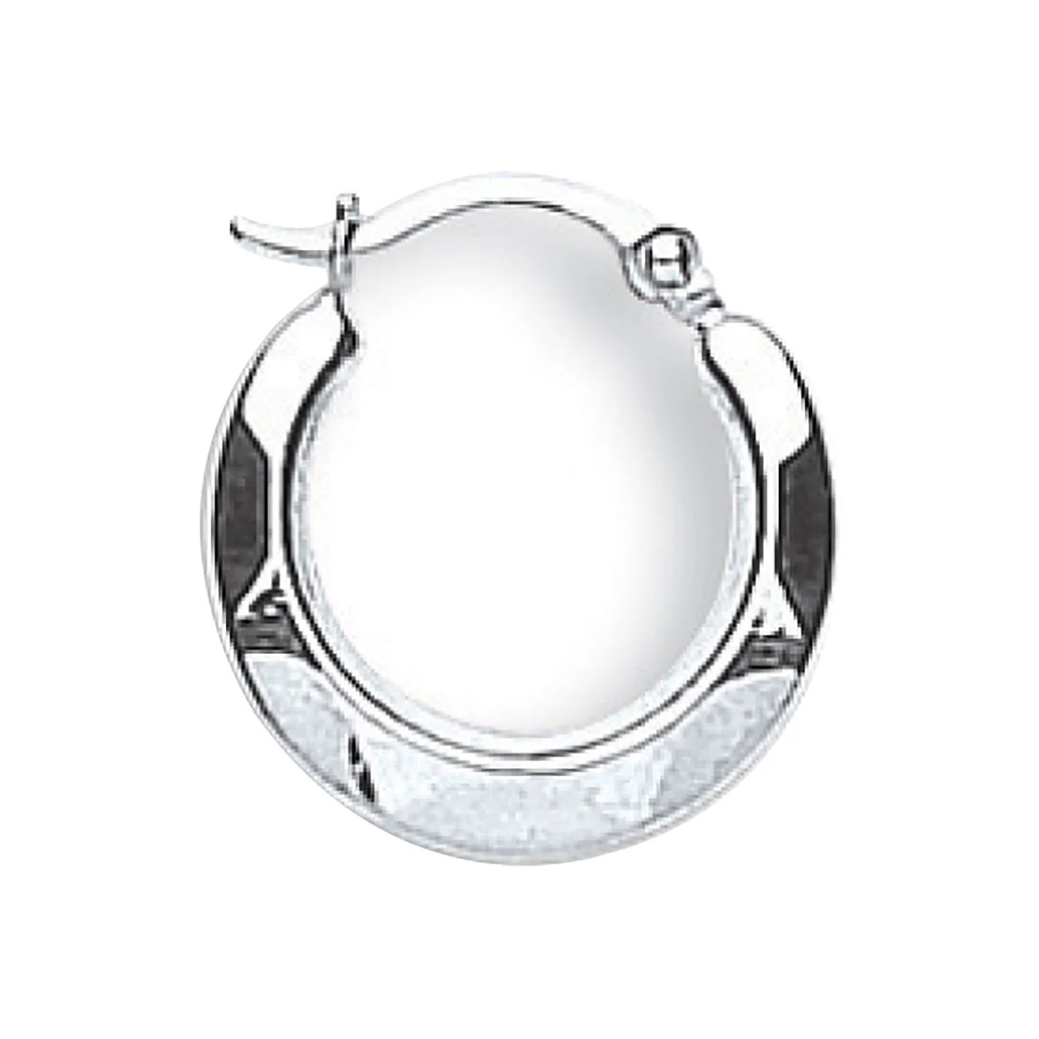 White Gold Hammered Round Huggies