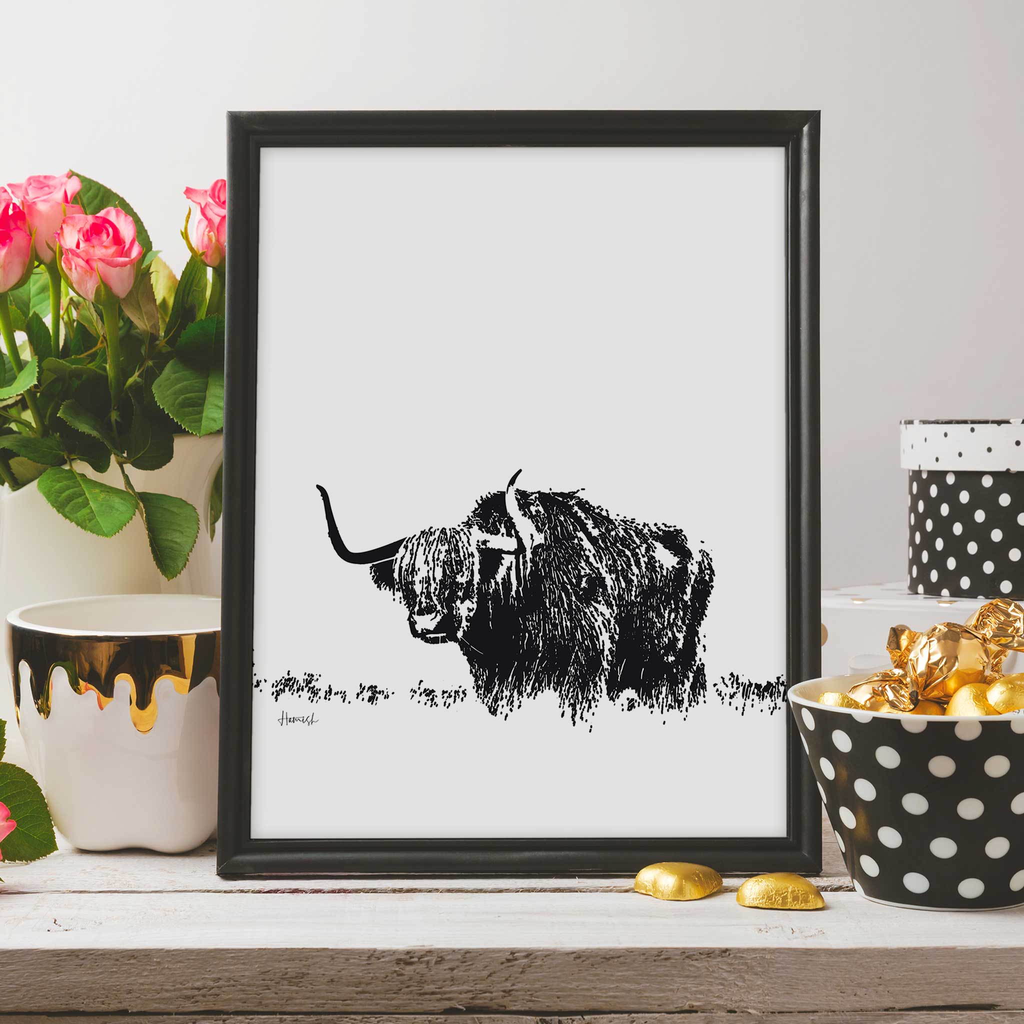 Highland Cow 01 wall art - Image 10