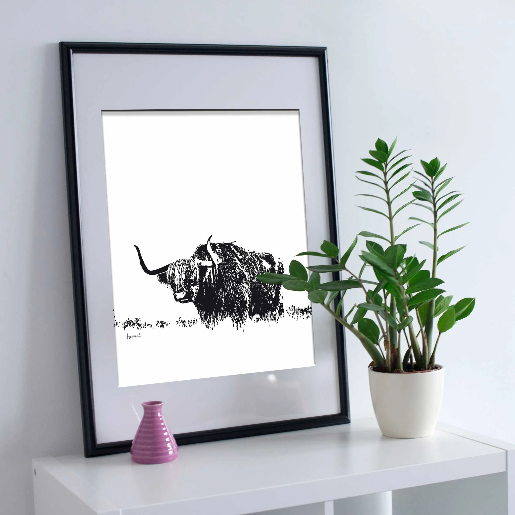 Highland Cow 01 wall art - Image 11