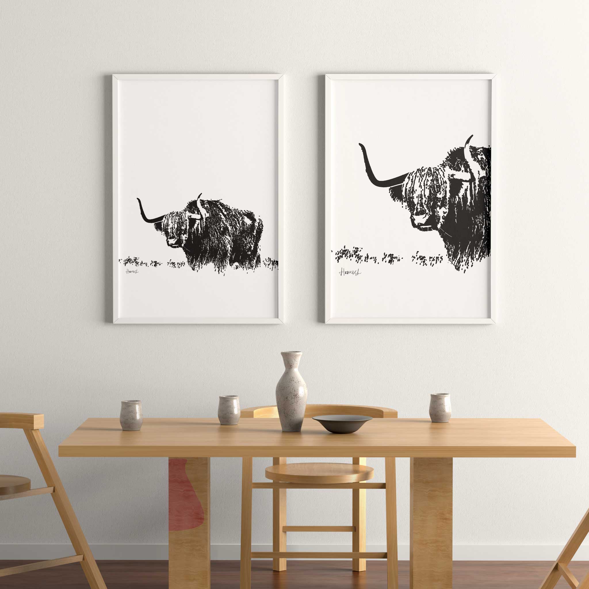 Highland Cow 01 wall art - Image 4