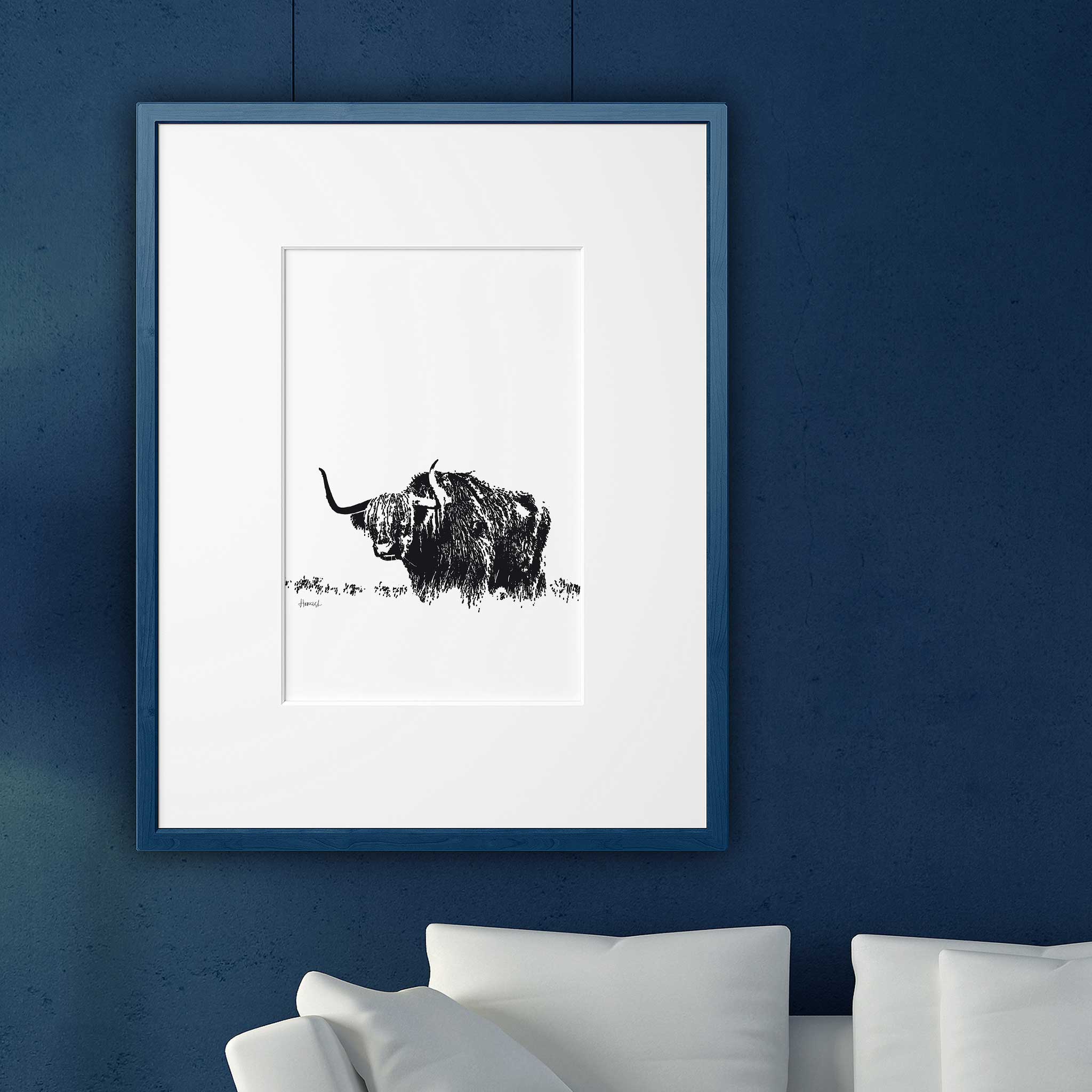 Highland Cow 01 wall art - Image 6