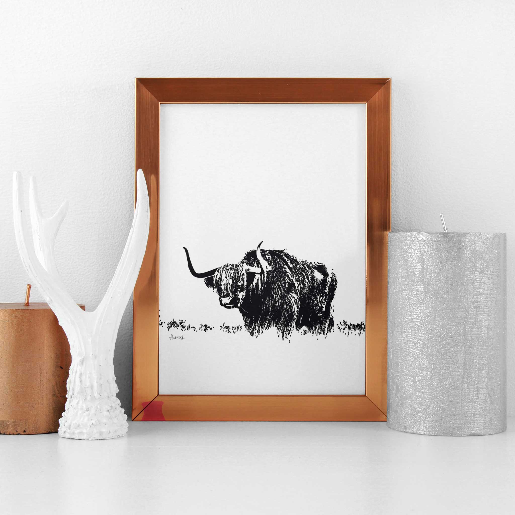 Highland Cow 01 wall art - Image 9