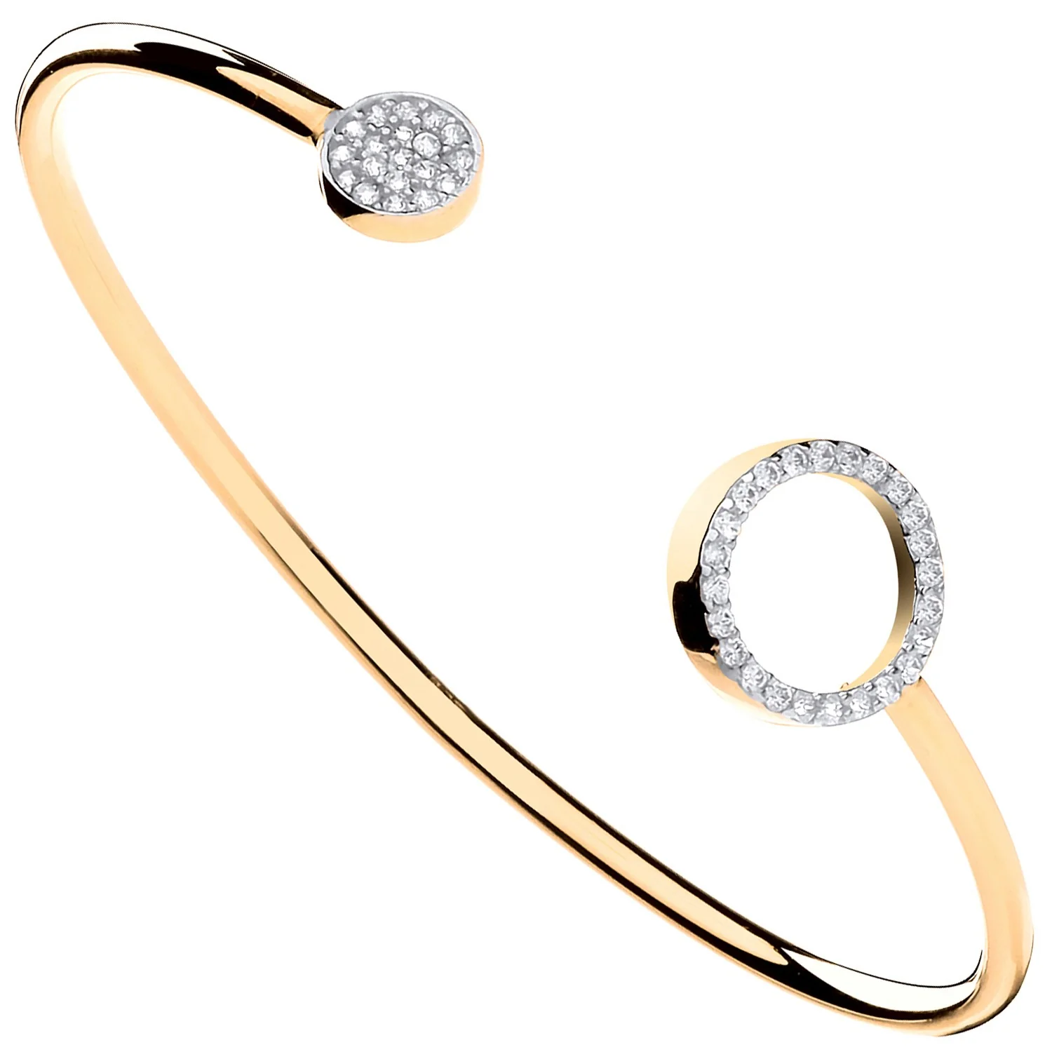 Yellow Gold Cz Torque Baby Bangle