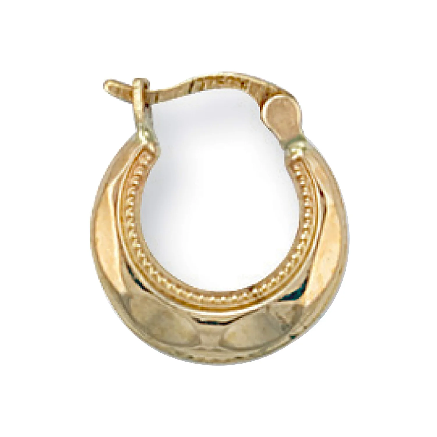 Yellow Gold Frosted Creoles
