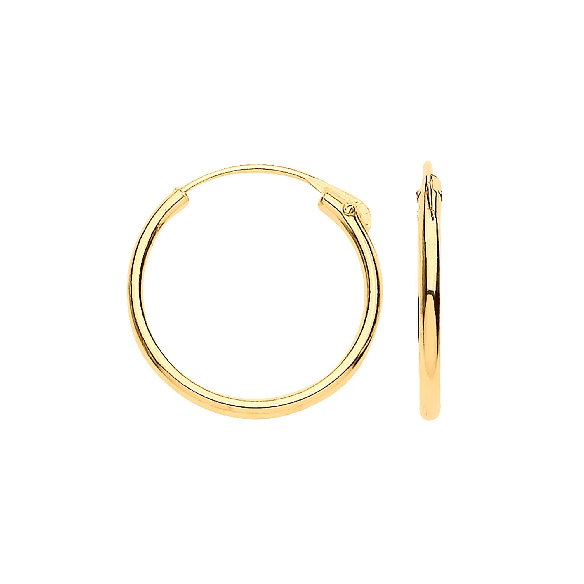 Yellow Gold 10mm Plain  Sleepers